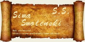 Sima Smolenski vizit kartica